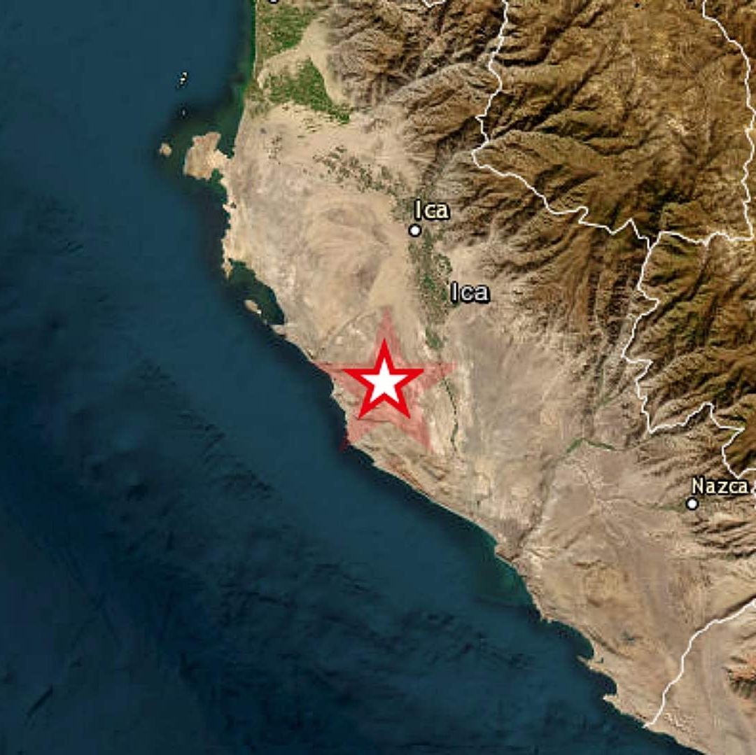 Ica, epicentro del sismo magnitud 6.1 en Perú el 19 de mayo de 2026. Foto: Instituto Geofísico del Perú