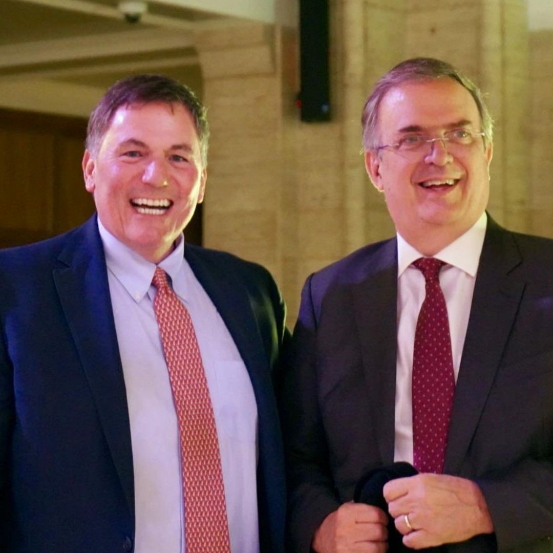 Dominic LeBlanc y Marcelo Ebrard