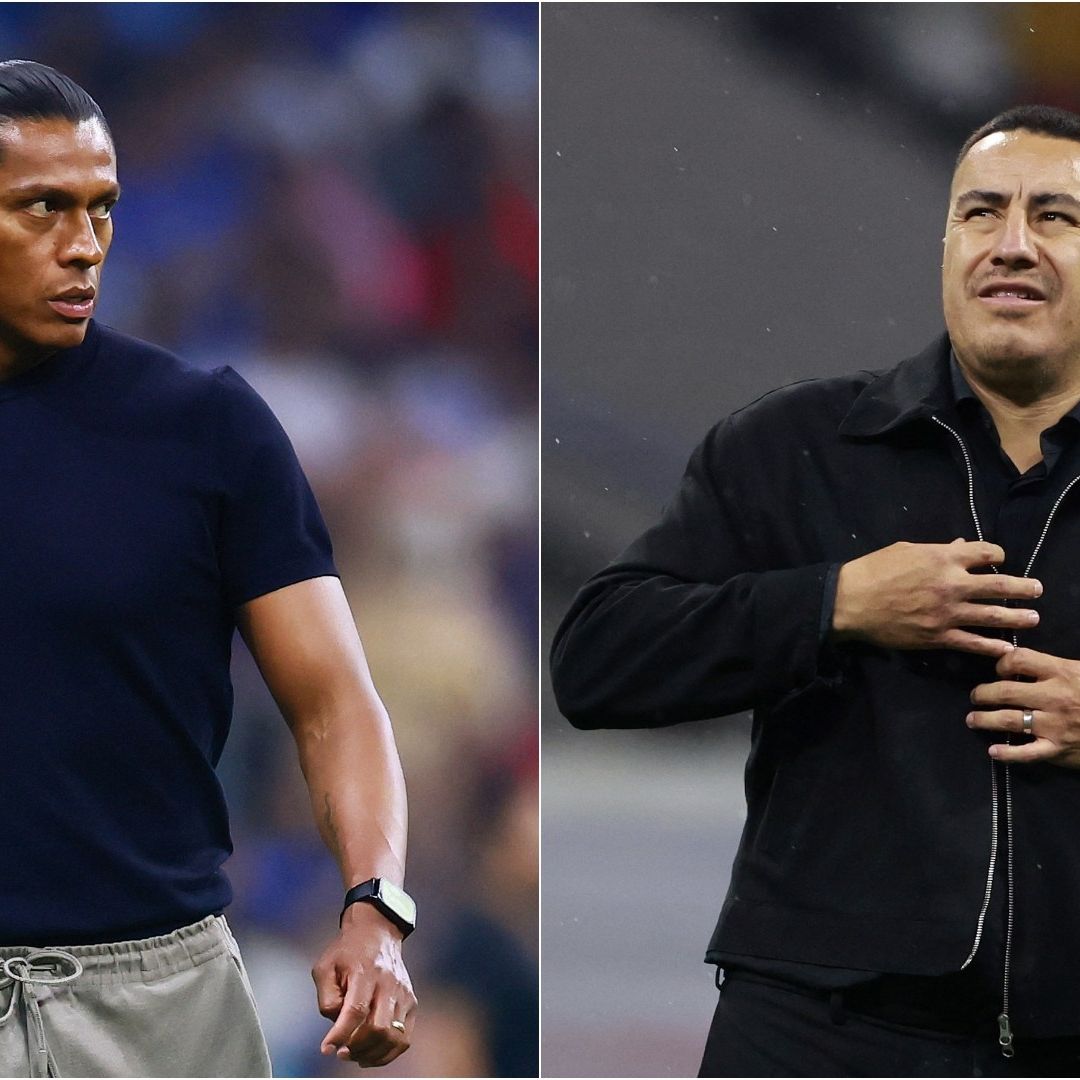 Joel Huiqui y Efraín Juárez se verán las caras dos veces esta semana, en las finales de ida y vuelta entre Cruz Azul y Pumas. Foto: Reuters