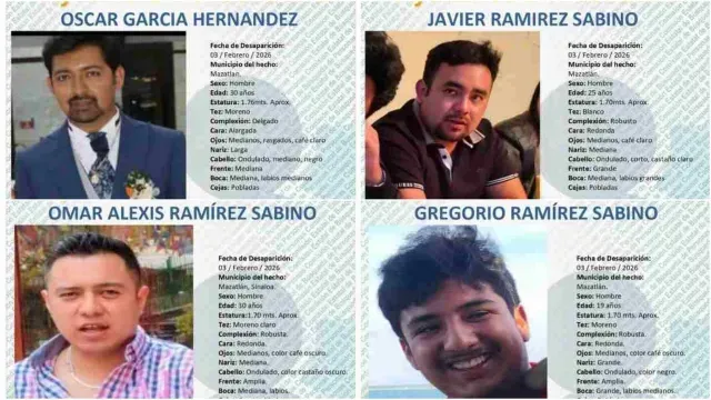 Familia del Edomex desaparecida en Mazatlán, Sinaloa.