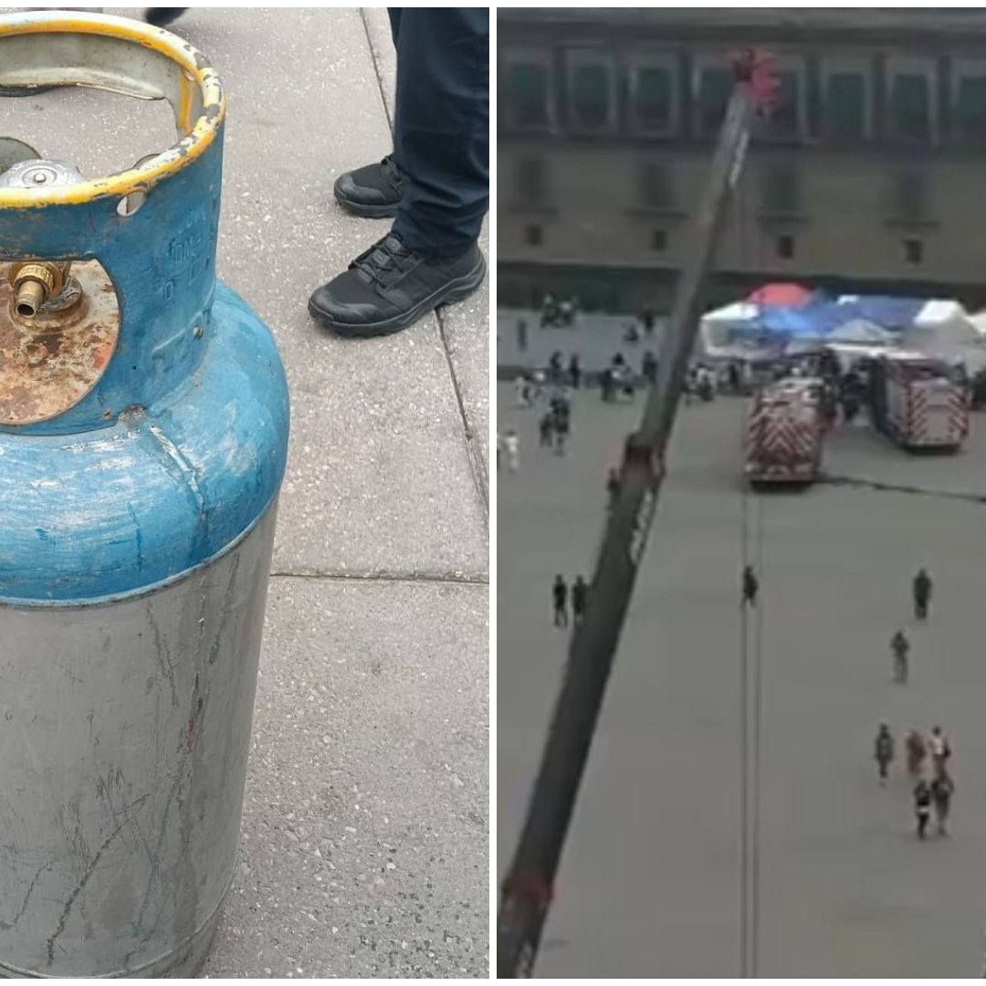 Flamazo en Zócalo de la CDMX: Falla en Tanque de Gas Deja 2 Lesionados