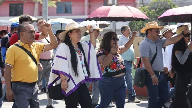 La CNTE calentó motores en Oaxaca, el pasado 15 de mayo, día del maestro. Foto: Cuartoscuro