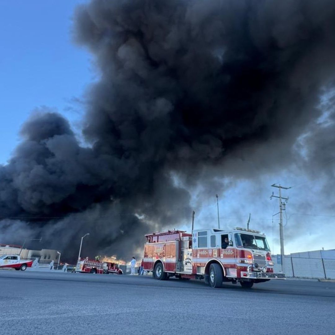 Se Registra Incendio en Maquiladora de la Colonia Fernández en Ciudad Juárez