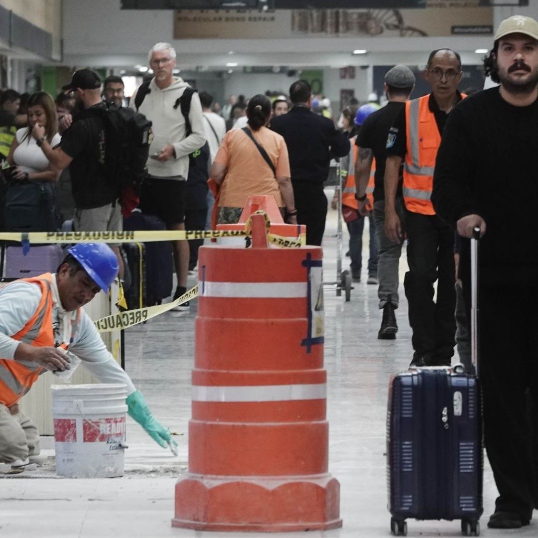Obras de remodelación en el AICM por el Mundial 2026. Foto: Cuartoscuro
