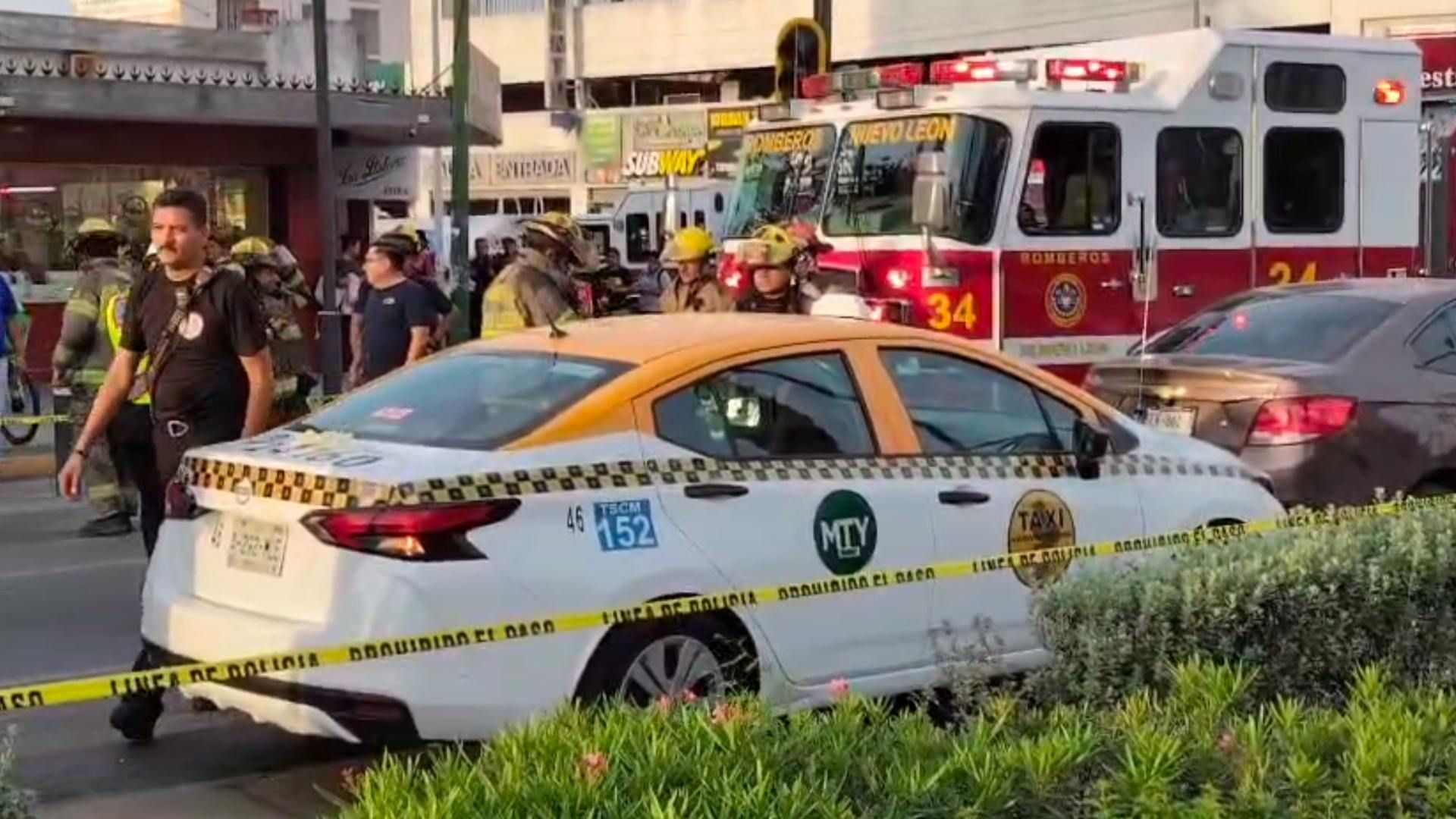 Muere taxista en centro de Monterrey