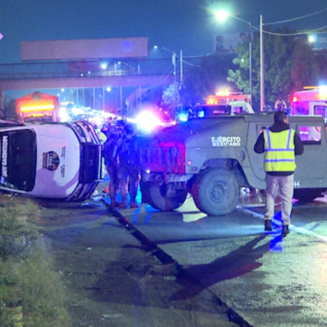 Volcadura Accidente Choque Múltiple Patrulla Camión Ejército Mexicano Periférico Ecológico Boulevard Forjadores Puebla