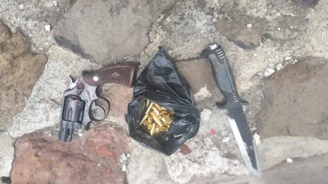 Armas del agresor de Teotihuacán. Foto: Cuartoscuro