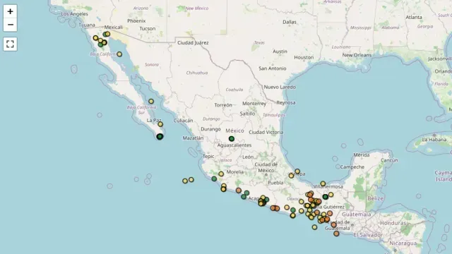 Sismos de los últimos dos días en México Foto: SSN