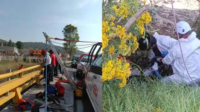 Labores de rescate de un cuerpo sin vida en Flor del Bosque. Foto: PC Estatal