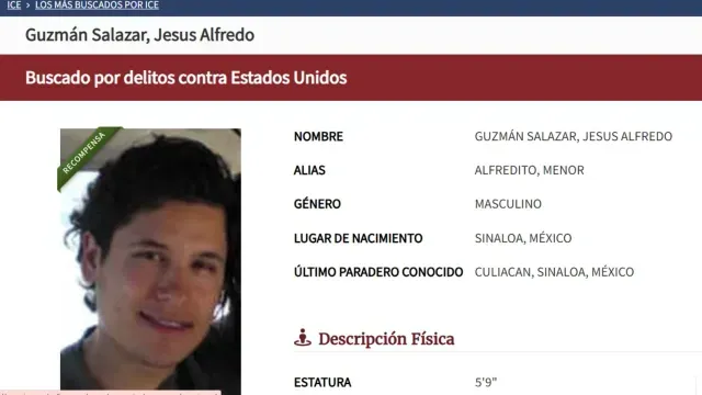Alfredo Guzmán es de los más buscados por EUA. Foto: ICE