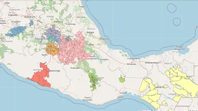 Mapa de las ciudades donde sonará la alerta sísmica. Foto: CNPC