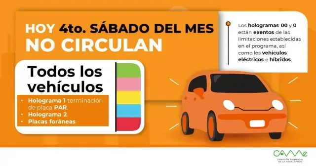 Hoy No Circula Cuarto Sábado