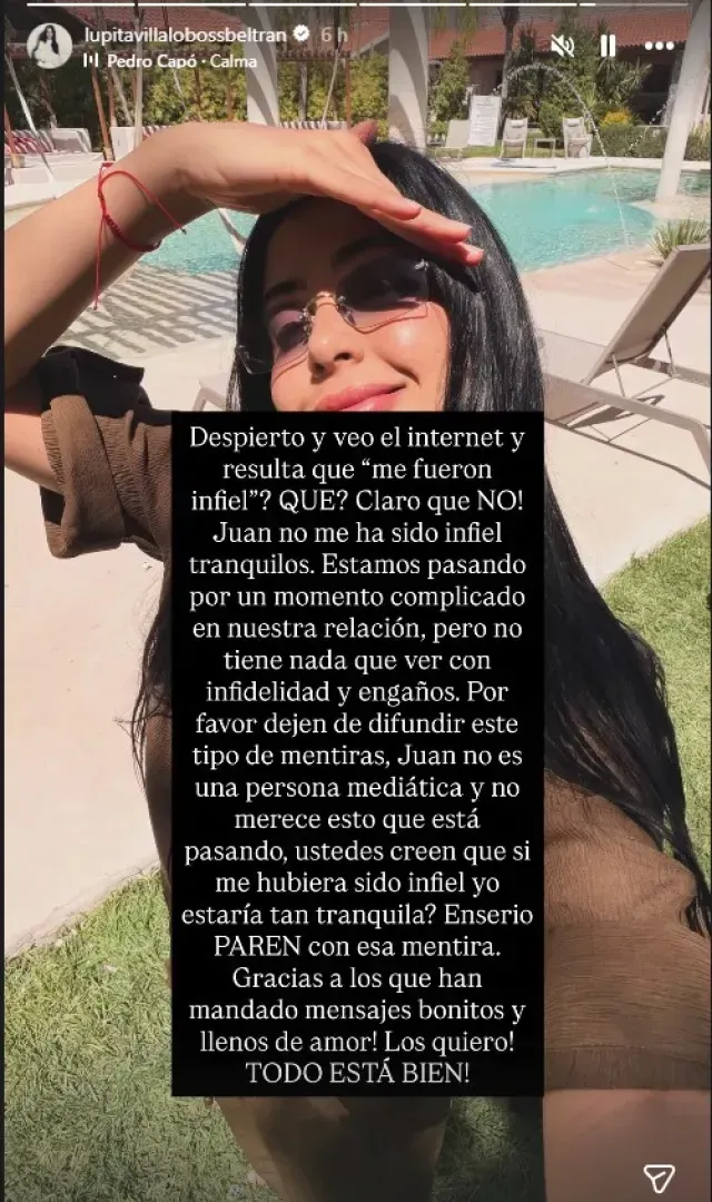 Lupita Villalobos habló de su matrimonio en Instagram.