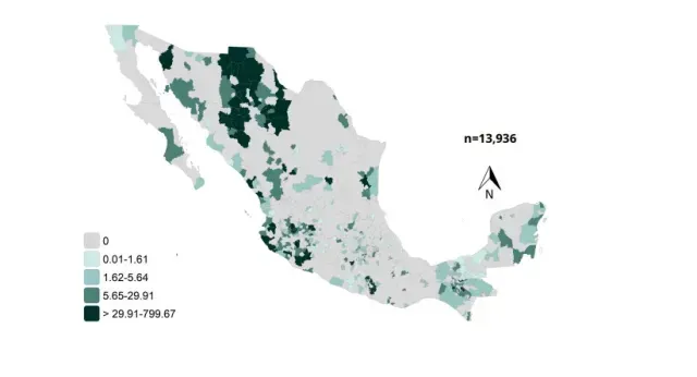 Contagios por sarampión en México, 19 de marzo de 2026. Foto: Ssa