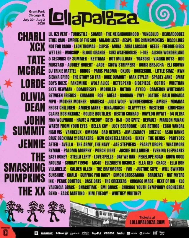 Cartel Lollapalooza 2026 oficial