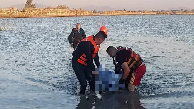 Menor muere en presa de Tlajomulco.  Foto: Protección Civil Jalisco