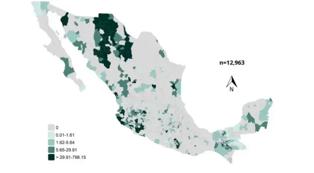 Contagios por sarampión en México, 10 de marzo de 2026. Foto: Ssa