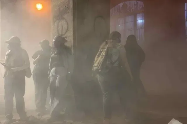 Vandalizan el Edificio del Gobierno de la CDMX. Foto: N+