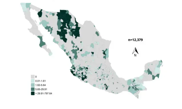 Contagios por sarampión en México, 5 de marzo de 2026. Foto: Ssa