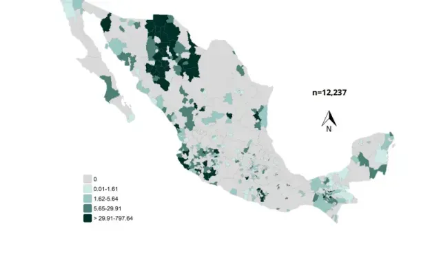 Contagios por sarampión en México, 4 de marzo de 2026. Foto: SSA