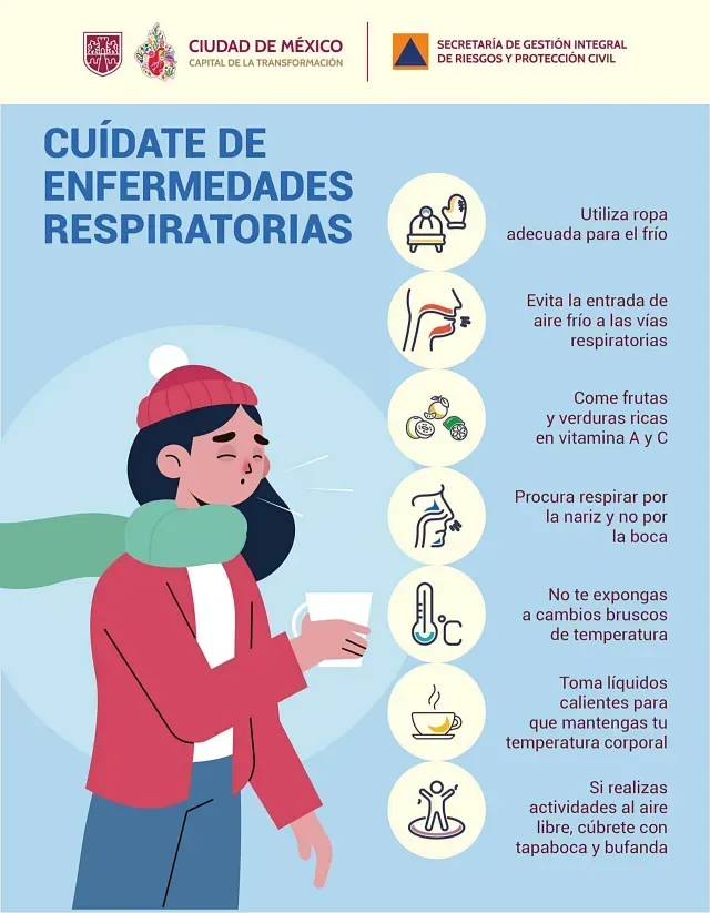 Recomendaciones de las autoridades CDMX por bajas temperaturas. Foto: X @SGIRPC_CDMX