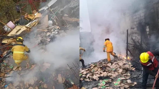 Atienen explosión en taller de pirotecnia en Huauchinango. Foto: SICOM Huauchinango 98.9