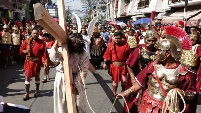 Representación de la Pasión de Cristo en Iztapalapa. Foto: Cuartoscuro