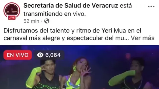 Acusan que Yeri Mua Fumó Marihuana en Carnaval de Veracruz y Que Rocío Nahle Borró Transmisión.