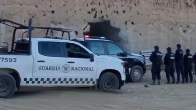Policía Estatal y Guardia Nacional resguardaron el lugar del hallazgo. Foto: Guardia Nacional