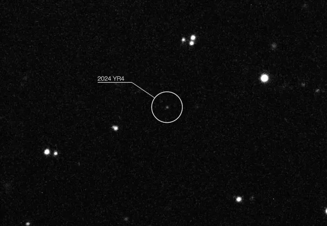 El asteroide 2024 YR4 fue detectado en los últimos días de 2024 por el Very Large Telescope
