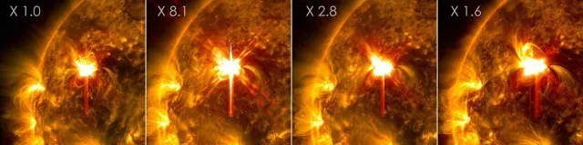 Llamaras solares de categoría X emitidas en febrero