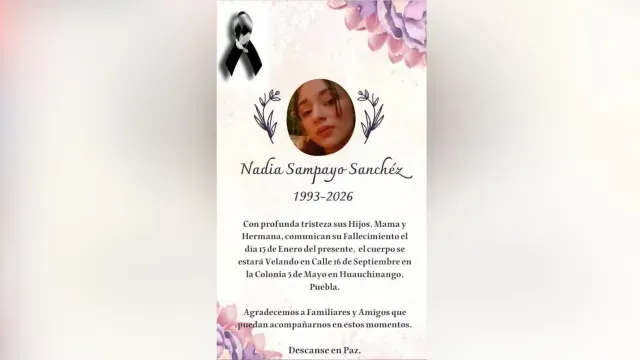 Esquela Nadia Sampayo Sánchez