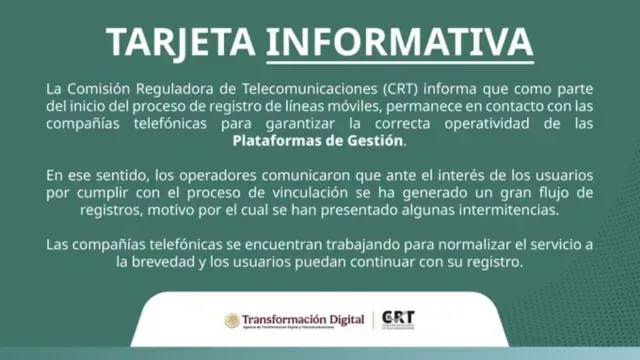 Usuarios saturan registro telefónico. Foto: CRT
