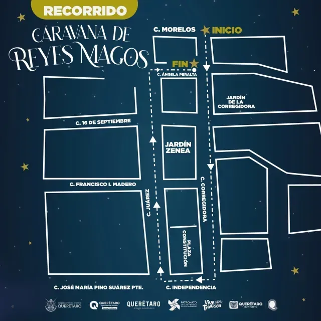 Recorrido de la Caravana de Reyes Magos en Querétaro 2026