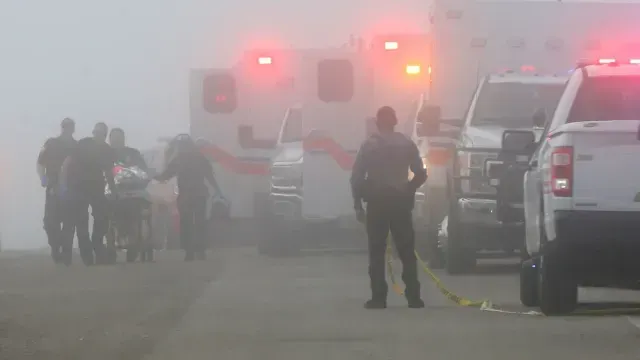 Accidente aéreo de Semar en Galveston, Texas. Foto: AP
