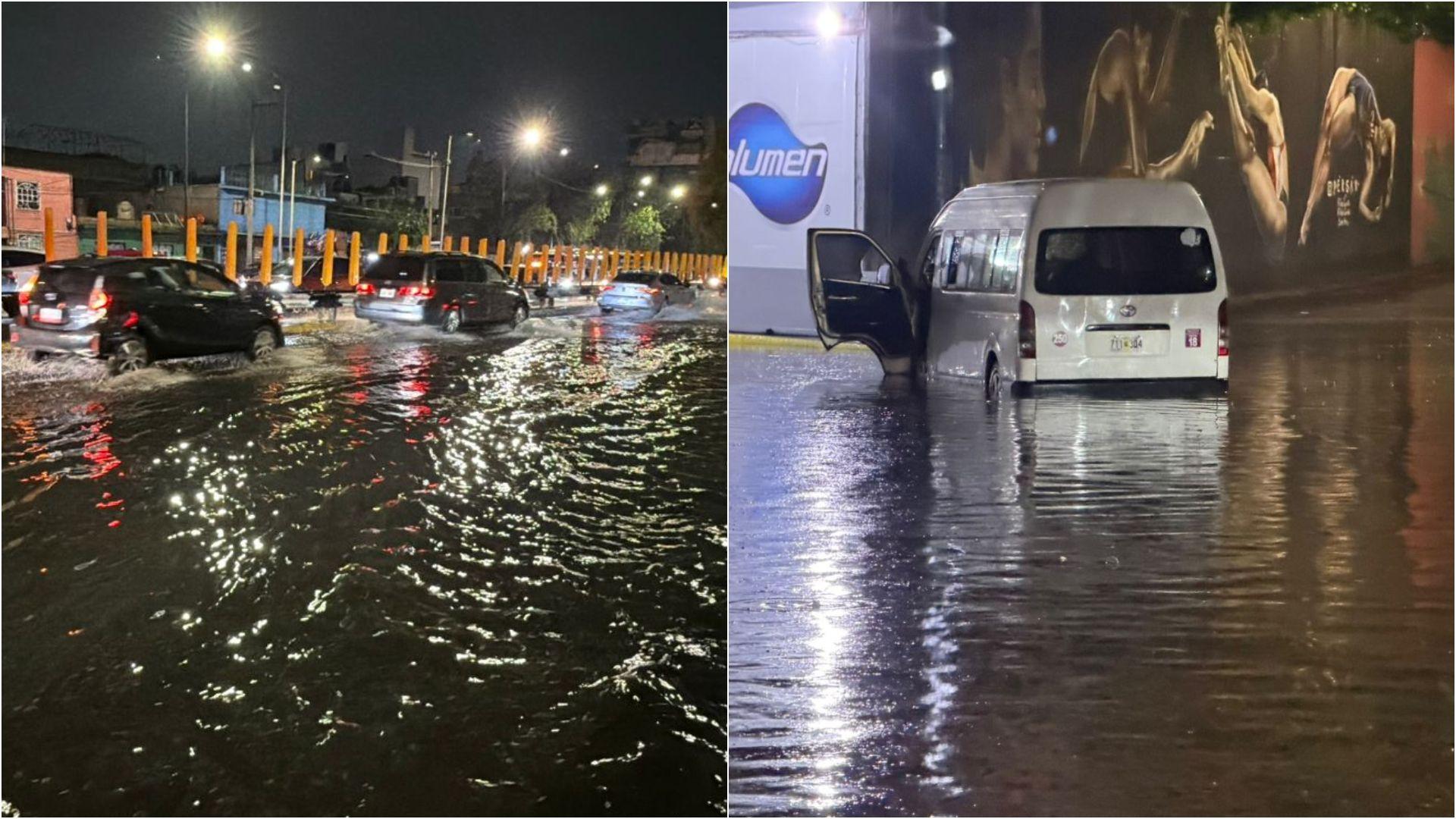 Las fuertes lluvias provocaron encharcamientos y diversas afectaciones en varias alcaldías de la CDMX. Foto: N+