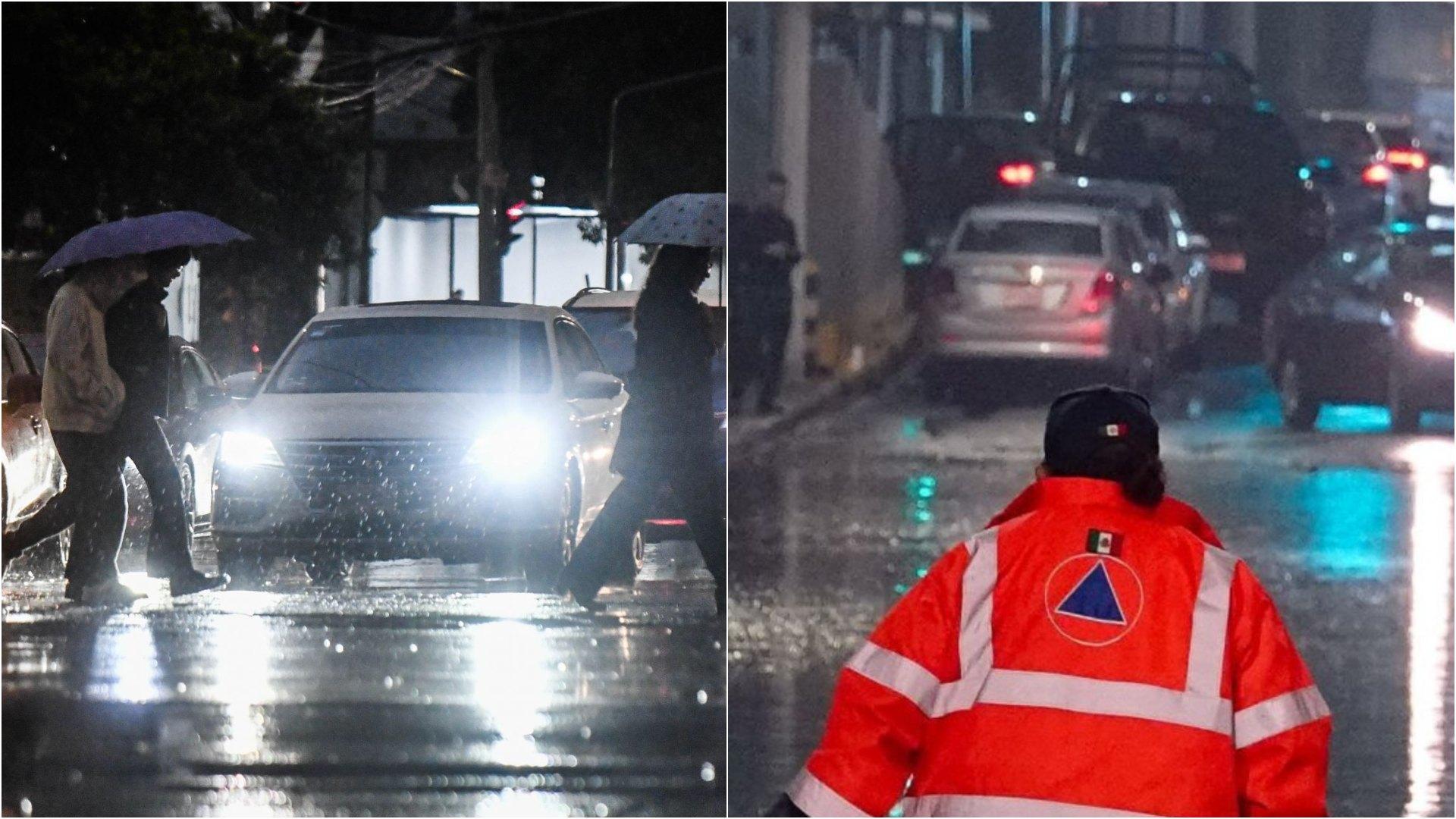 Fuertes lluvias se registran este miércoles 22 de abril en la CDMX y Edomex.