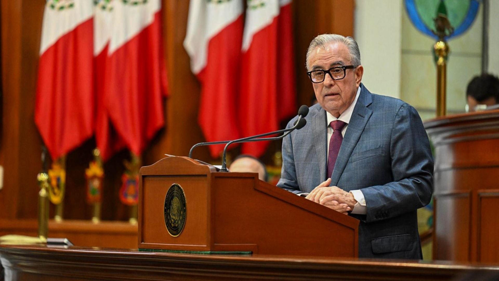 Rubén Rocha en su tercer informe de labores