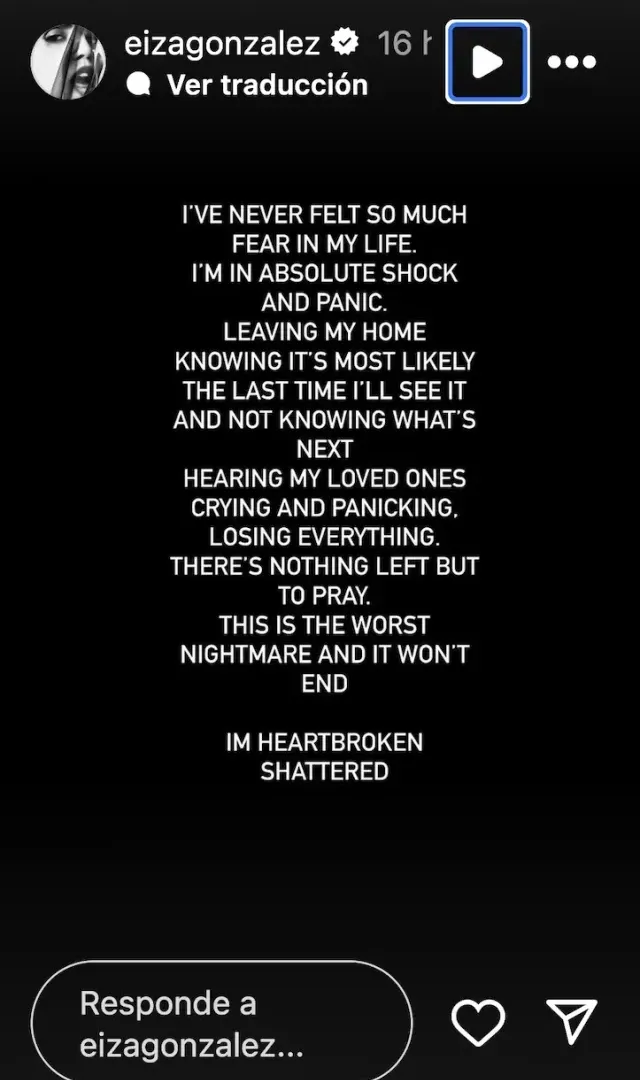 Eiza González contó que tuvo que evacuar su casa