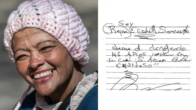 Soy Reyna Elizabeth Sarmiento, tengo 46 años y viviendo en la calle 5 años. ¿En un futuro? exitoso”. Foto: N+