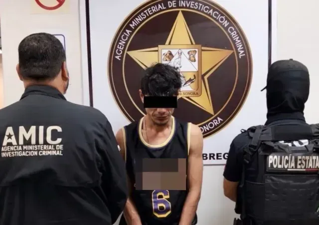 Hombre con antecedentes de violencia familiar fue detenido por narcomenudeo en Cajeme. Foto: @FGJESonora