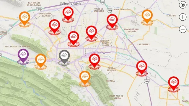 Mapa de la calidad del aire en el área metropolitana de Nuevo León. Foto: SIMA