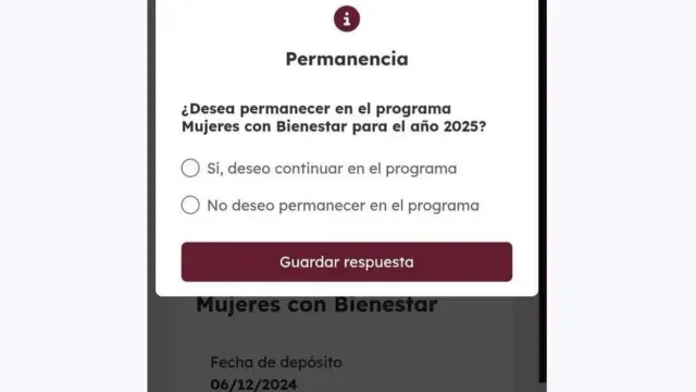 Manifiesto de permanencia en Cuenta de Mujeres con Bienestar Edomex