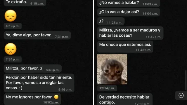 Mensajes de hostigamiento antes de la amenaza en el salón de clases: Foto: Capturas de pantalla
