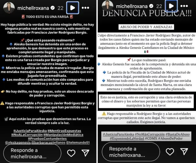 Michel Roxana habla de la detención de su hermana Aleska Génesis