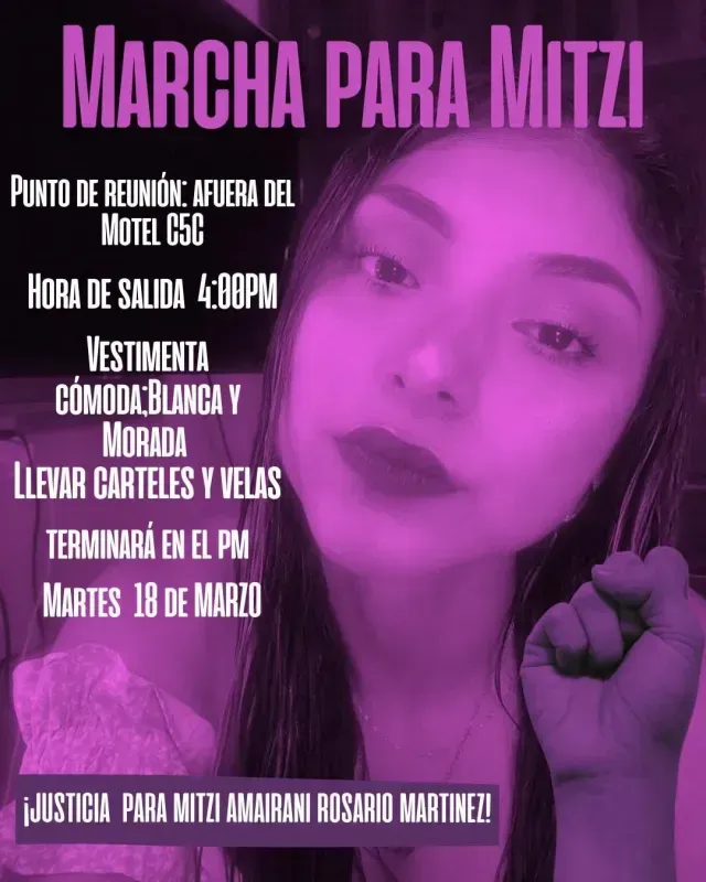 Marcha para exigir justicia por Mitzi en Minatitlán