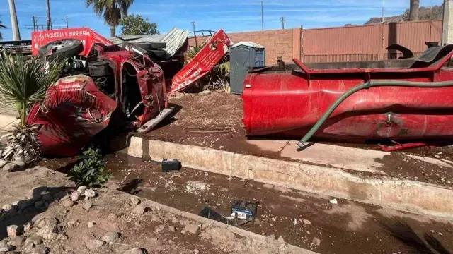 Fuerte accidente en Guaymas deja a menor lesionado. Foto @Marina