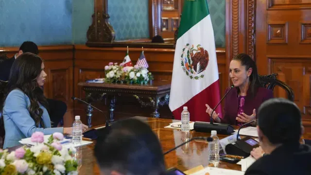 Reunión Claudia Sheinbaum y Kristi Noem en Palacio Nacional. Foto: Presidencia