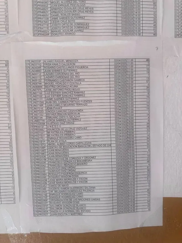 En estas escuelas se entregarán credenciales en los próximos días.