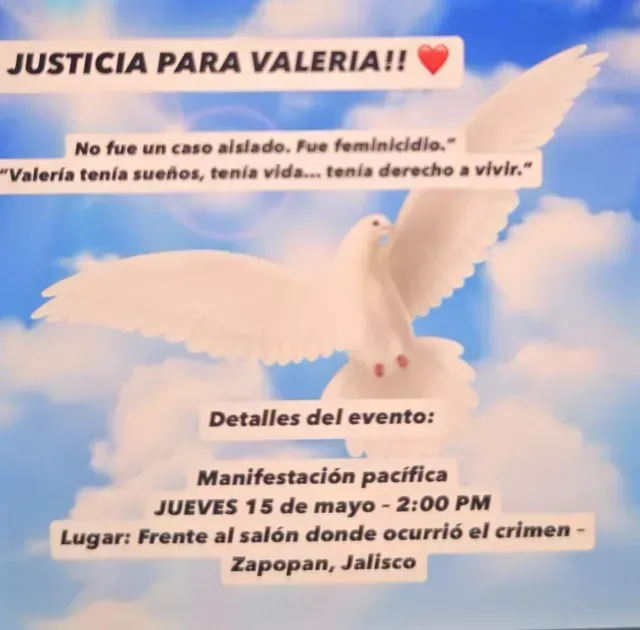 Manifestación pacífica por Valeria Márquez